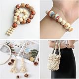 Pubiao 100pcs 12mm Natural Wooden Beads 3mm Hole Unfinished Craft Loose Beads view 6