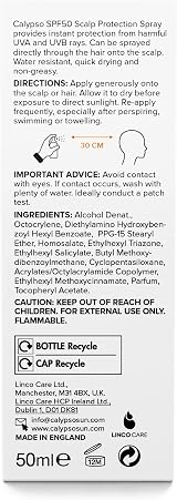 Calypso Scalp Protection Spray SPF50 50 ml CALD50SCA Transparent view 5