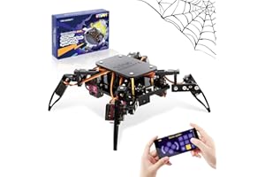 ACEBOTT STEM Toys Programmable Bionic Spider Robot Kit, Science Kit for Kids Age 8-12, Teens DIY Robotics Building Toy, Walking Crawling, App Remote Control, Boys Gift Girls Adults Birthday