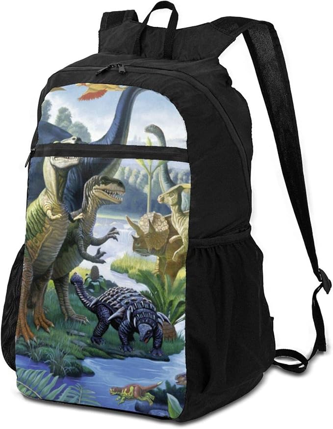 Dinosaurs Land Backpack Casual Daypack Travel Backpacks Laptop Bags
