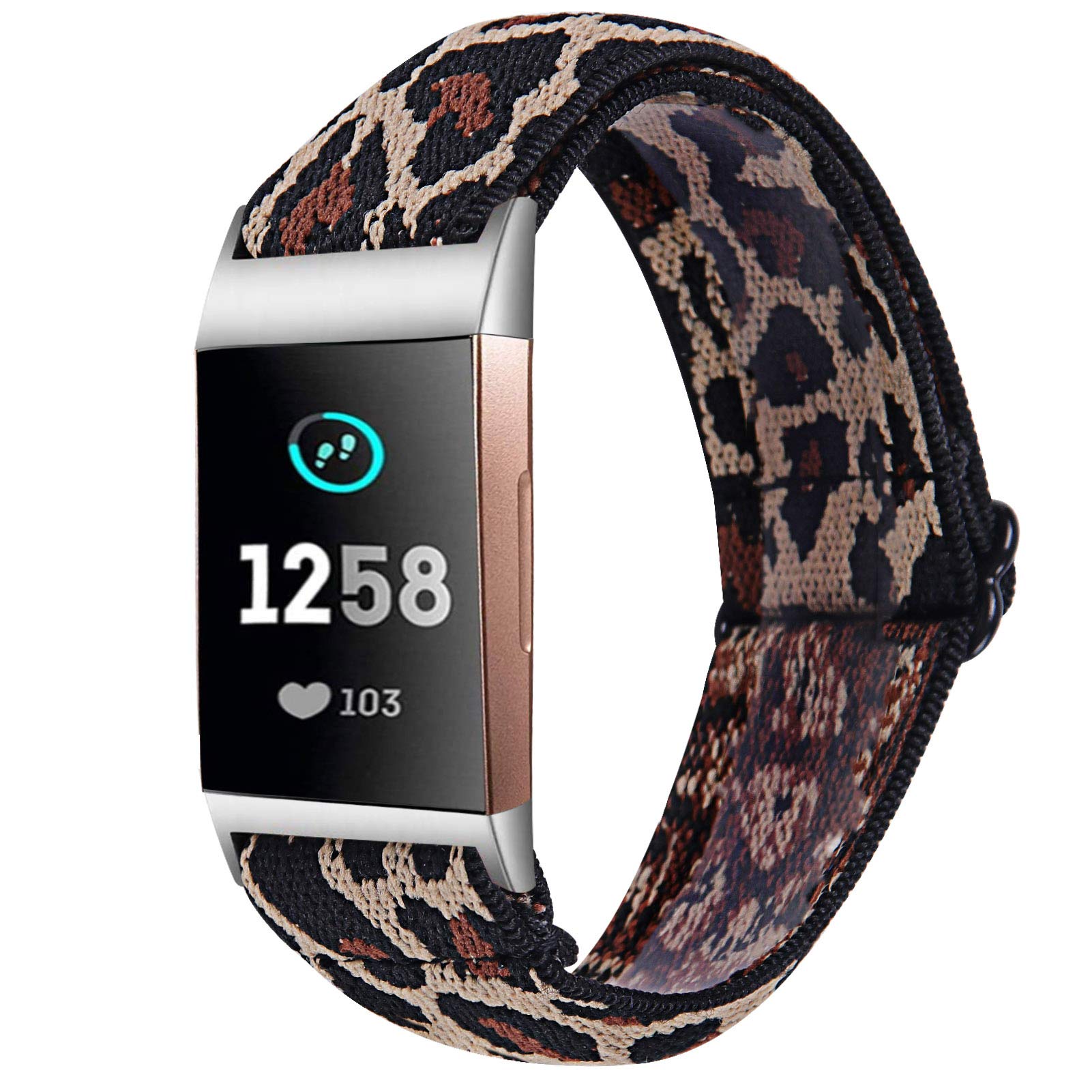 Triblanc Compatible with Fitbit Charge 3/Charge 4 Nylon Soft Strap Stretchy Elasticity Replacement Band for Fitbit Charge 3 / Charge 4, Bands with Men and Women