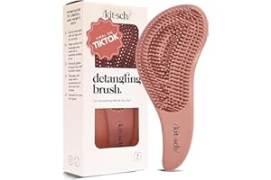 Kitsch Detangler Brush – Gentle Curly Hair Brush with Flexible Bristles for All Hair Types - Wet or Dry | Detangling Hair Bru