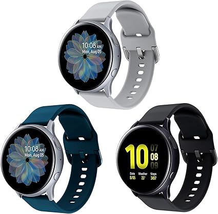 Aresh Band Compatible With Samsung Galaxy Watch 3 41mm Galaxy Watch Active 2 Bands 20mm Soft Silicone Replacement Band Fits For Galaxy Watch Active 2 40mm 44mm Galaxy Watch 3 41mm Amazon Ca Sports Outdoors