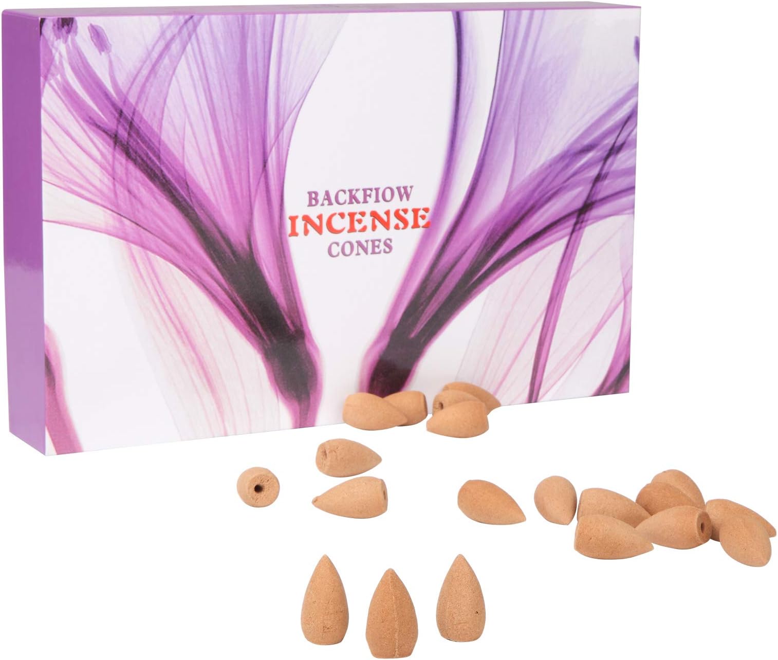 Mosfantal Backflow Incense Cones 160 PCS - Lavender Jasmine Lemon Ocean Variety Gift Pack