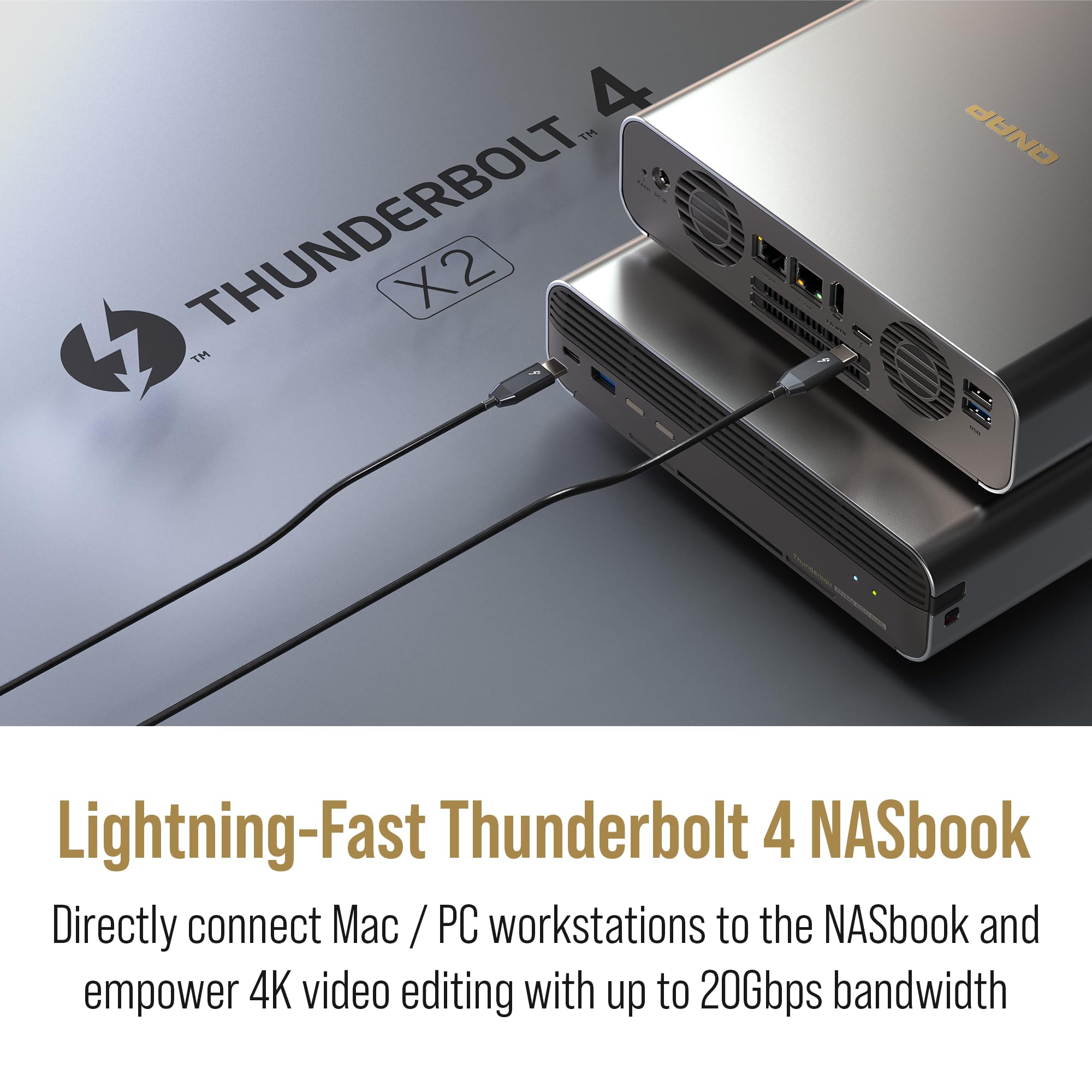 QNAP TBS-h574TX-i5-16G-US 5 Bay High-Performance E1.S All-Flash NASbook with Intel® Core™ Processor, Thunderbolt 4 and 10GbE (5G/2.5G/1G/100M/10M) Network Connectivity (Diskless)