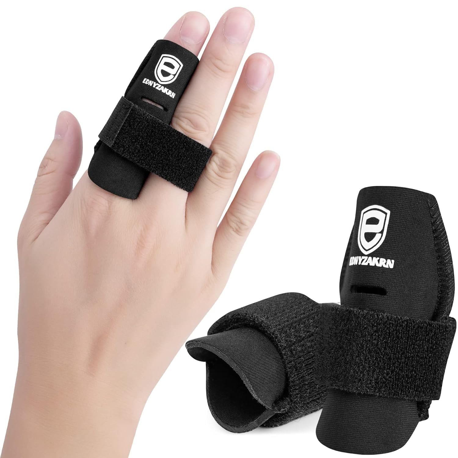 EDNYZAKRN 2 Pack Finger Splints, Finger Buddy Brace Support for Sport Basketball Volleyball Tennis Baseball (Small)