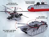 Crelloci 18 PCS Army Toy Submarine Tank Helicopter Playset Boys Age 3-12 view 2