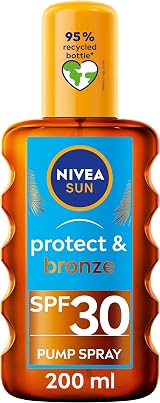 NIVEA SUN Protect Bronze Oil Spray SPF 30 200ml UVA UVB Tan Accelerator Water view 1