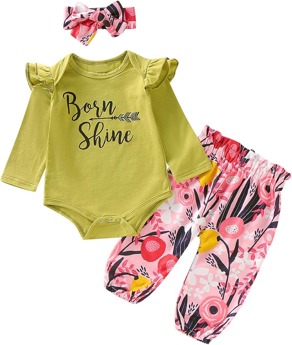 olive green baby girl outfit