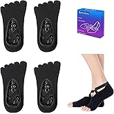 Keroius 2 pairs Yoga Socks Non Slip Skid Grip Socks Sticky Gripper Socks for Women and Men Ballet Pilates Hospital Dance