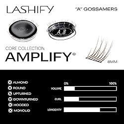 Lashify Amplify 8mm Gossamer Eyelash Extensions
