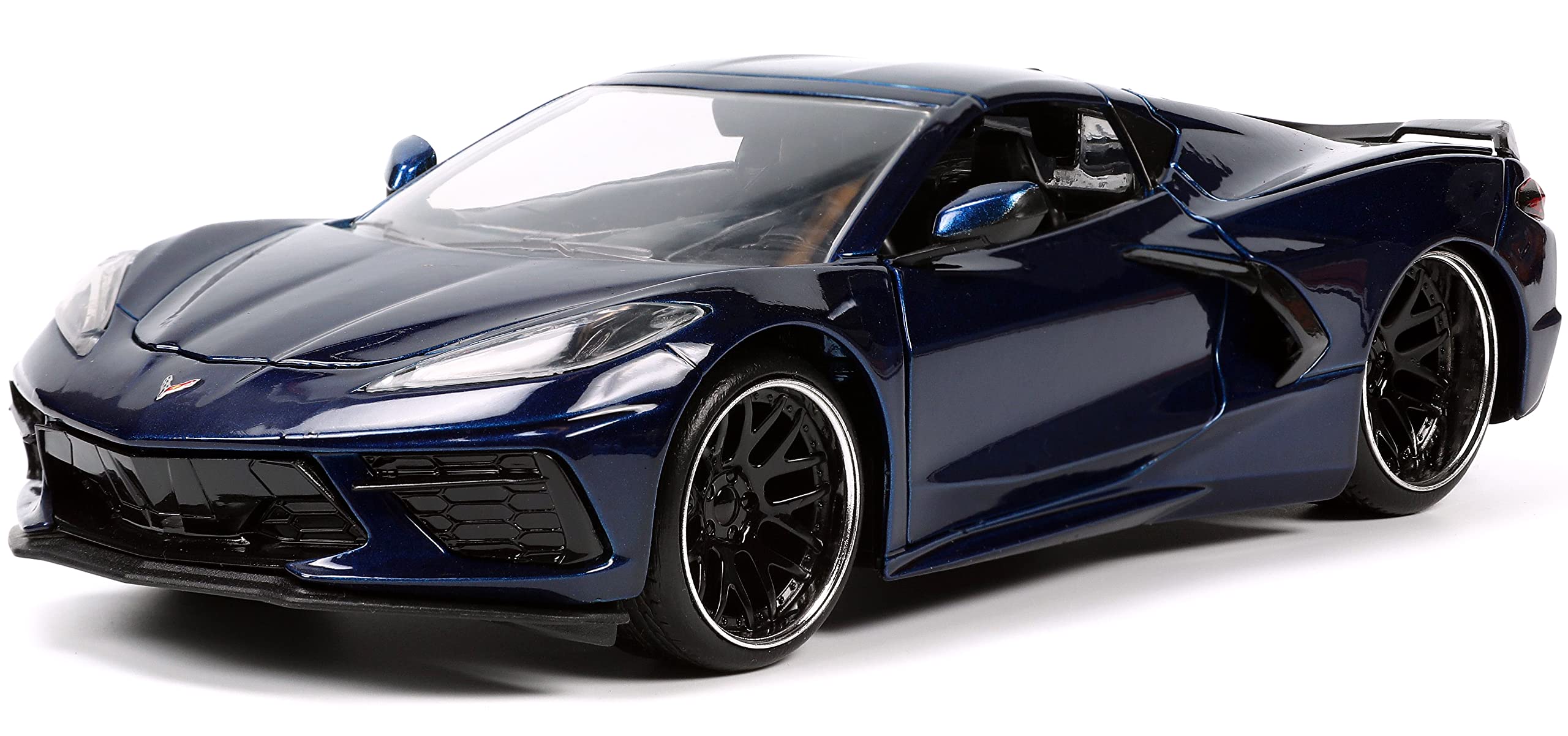 Photo 1 of 2020 Chevy Corvette Stingray C8 Dark Blue Metallic Hyper-Spec Series 1/24 Diecast Model Car by Jada 32949