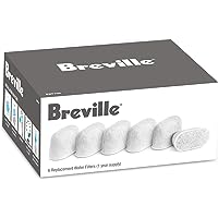 Breville BWF100 Single Cup Brewer Replacement Charcoal Filters White