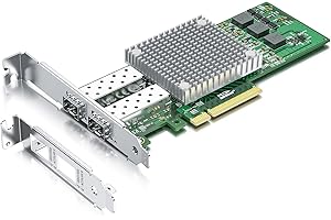 H!Fiber 10Gb SFP+ PCI-E Network Card NIC, with Broadcom BCM57810S Chip, Dual SFP+ Port Card, PCI Express X8, Ethernet LAN Ada