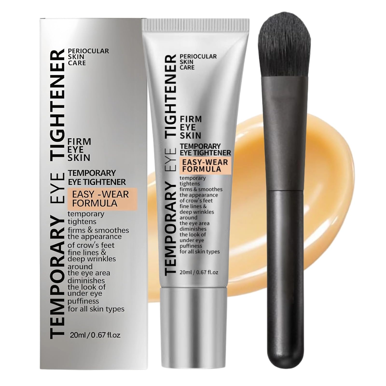 Photo 1 of *10/2028* WEU Perfection Eye Tightener with Brush, Instant Firming Formula, Reduces Fine Lines & Wrinkles, Delivers Lifting and Smoothing (Clear, 1Pcs)