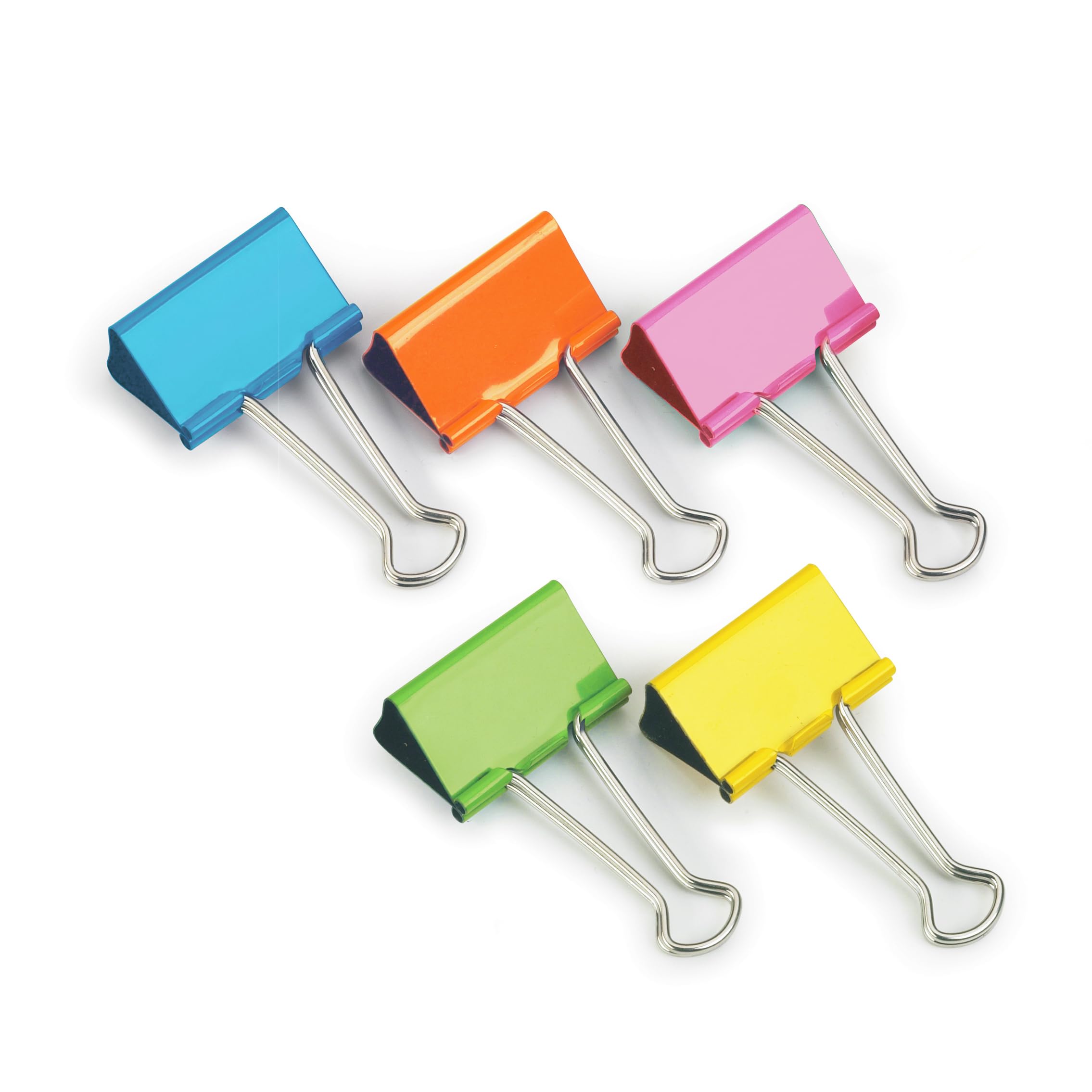 Rapesco FBC19COL 19 mm Foldback Clips, Assorted Colours, Pack of 10