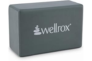 Wellrox Supportive Yoga Block Non-Slip EVA for Yoga, Pilates, Stretching, and Meditation (4"x6"x9")