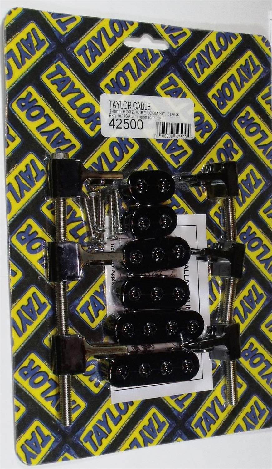 Taylor Spark Plug Wire Separators 42500 78mm Clamp Style Nylon Black