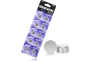 kunying LR44 Batteries 10 Pack, L1154F AG13 357 303 SR44 A76 Premium Alkaline Battery 1.5V Button Coin Cell Battery for Watch Batteries