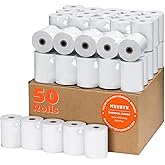 MUNBYN 3 1/8" x 2" Thermal Receipt Paper Rolls, 80mm POS Receipt Paper Cash Register Roll, 50 Rolls Sealed Pack