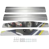 MIAOKUI 24" x 4" Stainless Steel Mud Flap Weights for Semi Trucks Mudflap Weight Set Mirror Finish with Hardware