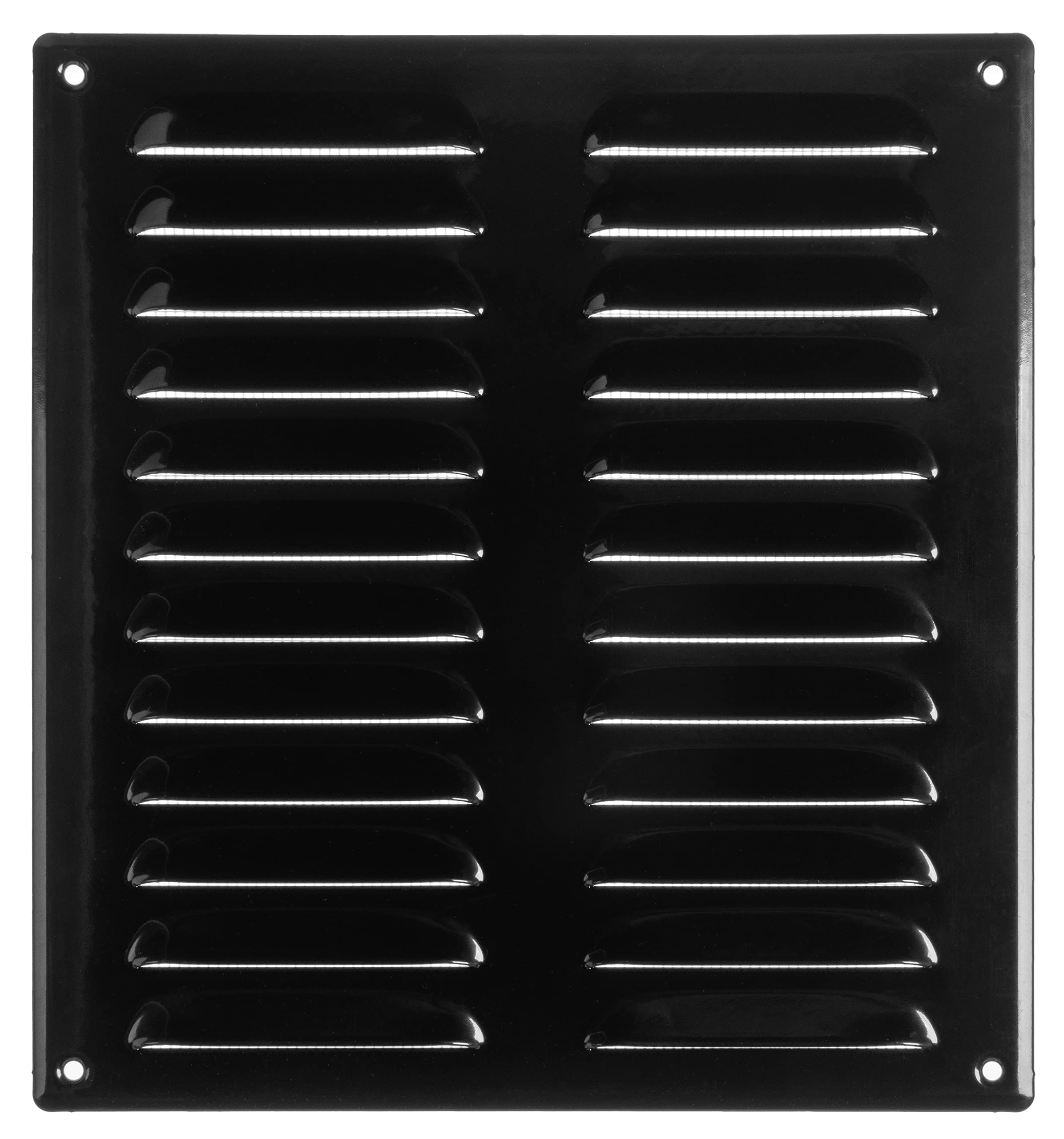LIRAST 260x280mm Vent Cover Black - 10x11 inch Wall Vent Cover with Insect Mesh - Ceiling Soffit Vents - External Vent Cover - Metal Ventilation Grilles - Air Vent Covers for Walls