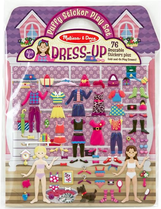 Melissa & Doug Puffy Sticker Play Set, Dressup (Reusable Activity Book