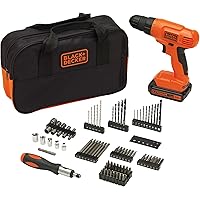 BLACK+DECKER 20V MAX* POWERCONNECT Cordless Drill Kit + 100 pc. Kit (BDC120VA100)