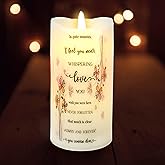 Skywin Flameless Memorial Candles for Deceased (Never Forgotten), 5.9 x 2.7 Inches LED Memorial Candles for Loss of Loved Ones, Remembrance and Sympathy Gift