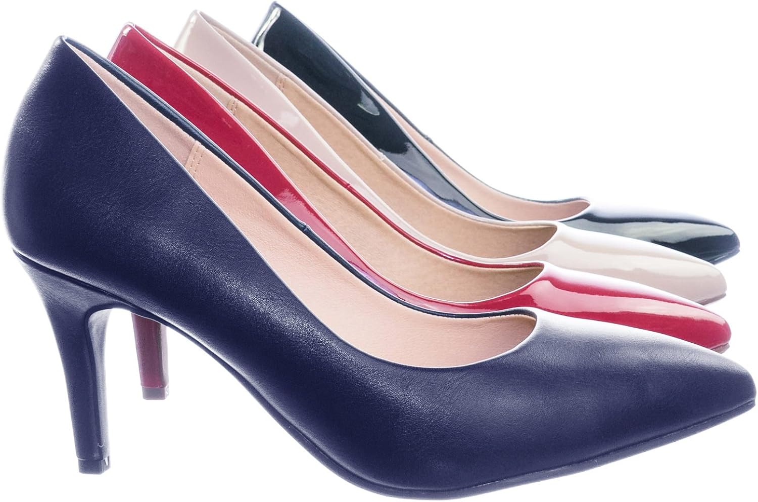 City Classified Comfort Medium High Heel Pointy Toe PumpSuper Cushioned Memor.