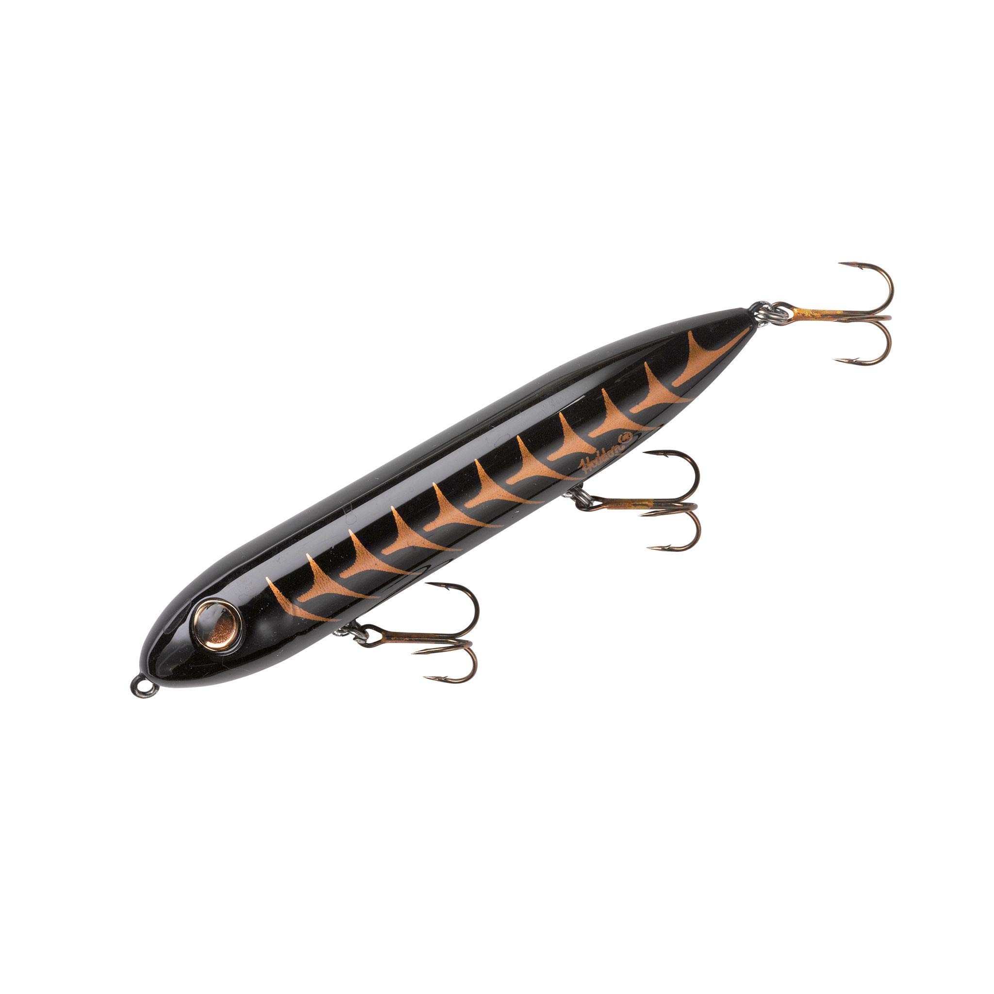 Heddon Super Spook Topwater Fishing Lure for Saltwater and Freshwater, Black Shore Shad, Super Spook (7/8 oz)