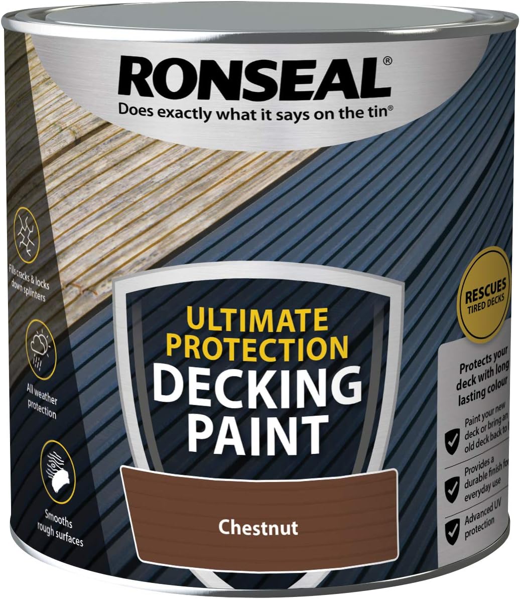 Ronseal ULTIMATE DECKING PAINT CHESTNUT 2.5L