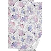 YGRDNAX 2 Pcs Watercolor Blue Butterfly Decorative Hand Towels for Bathroom,Soft Absorbent Pink Butterflies Pattern Dish Towels for Kitchen,Quick Dry Guest Bathroom Towels for Face,Shower 14"x28"