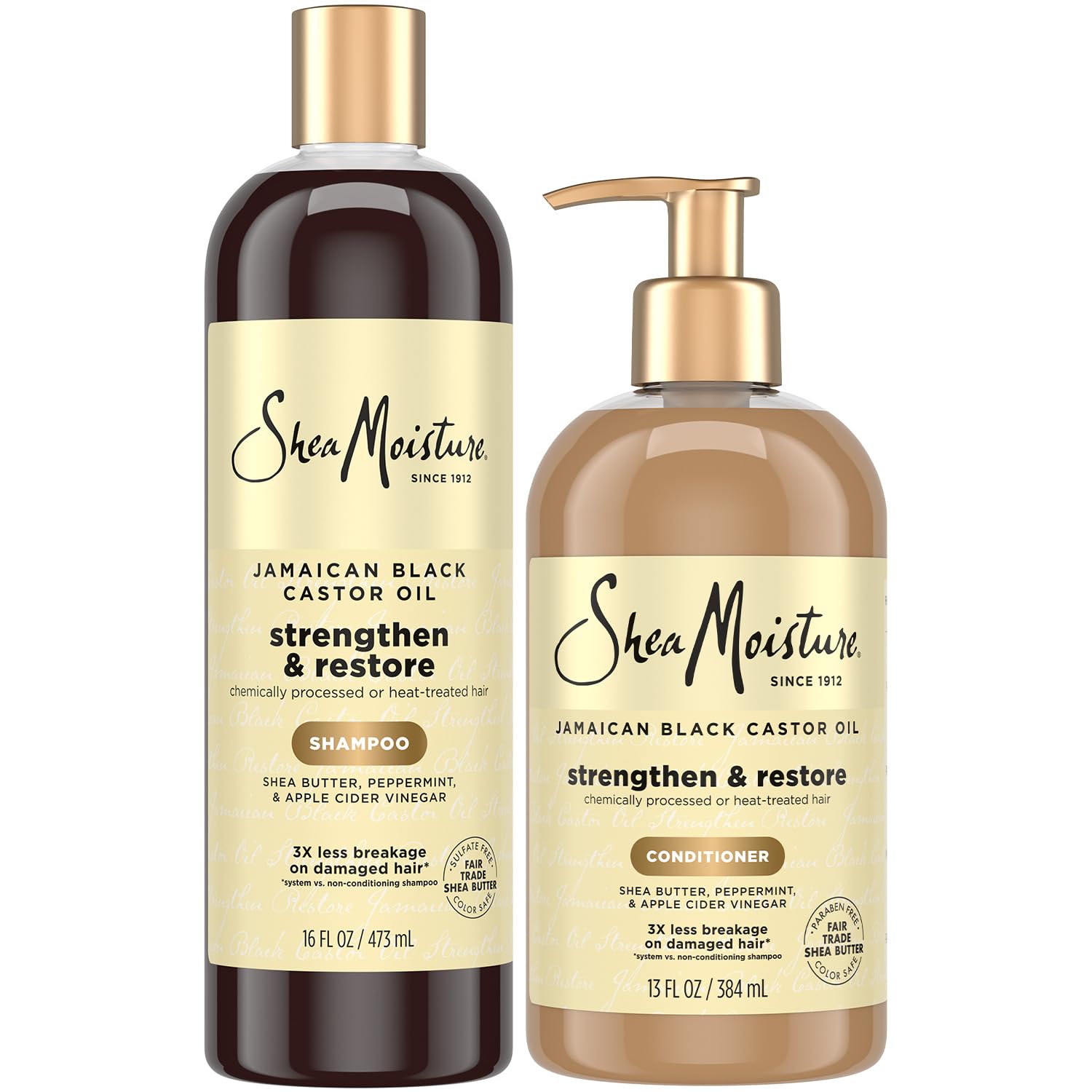 Shea Moisture - Jamaican Black Castor Oil Shampoo 16.3 oz & Conditioner 13 oz Set by Shea Moisture