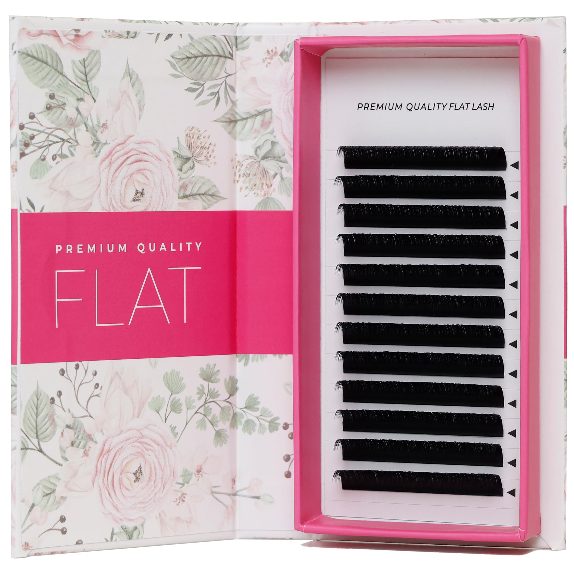 LLBA Eclipse Flat Eyelashes Extension - 0.18 D Curl Mixed 8-15mm Length Light Lashes| Individual Eyelashes Salon Use | Black Mink False Lashes