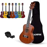 Kadence UKTWC Concert 23" Acoustic Ukulele | Sapele Wood | Comes with Bag | Includes Learning Course | Brown