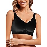 Anti Sagging Full Coverage Bras for Women，No Underwire Bras for Women Wireless Push-Up