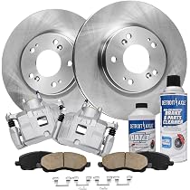 Detroit Axle Complete Brake Kit For Dodge Avenger, Caliber, Jeep Patriot, Compass, Chrysler 200 - Front & Rear Ceramic Pads & Rotors (5 Lug, 11.57" Front / 10.31" Rear)