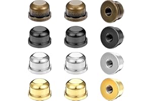 MEYEYAIA 12Pcs Lamp Finials,1/4-27 Lamp Shade Screw Cap,1/2 Inch Tall Quality Solid Finials for Lamps Shade Holder Harp Tops（4 Colors）