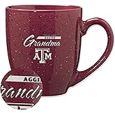 Rico Industries NCAA unisex-adult Rico Industries NCAA Grandma 16 oz Team Color Laser Engraved Speckled Ceramic Coffee Mug