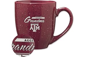 Rico Industries NCAA unisex-adult Rico Industries NCAA Grandma 16 oz Team Color Laser Engraved Speckled Ceramic Coffee Mug