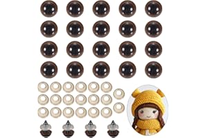 PATIKIL 12mm Safety Eyes, 20Pcs Realistic Doll Crocheting Safety Eyes with Washers for Decor Crochet Accessories Dolls Craft 