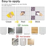 FBBULES 20 Pcs Mosaic Style Self Adhesive Tile Stickers 10x10 cm Blue view 5