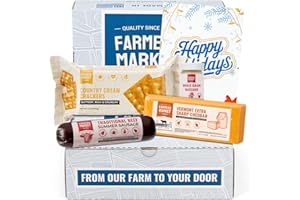 DELI DIRECT Farmers Market Gift Basket, Gluten Free, Keto, Paleo, Low Sodium, Zero Sugar, Christmas Charcuterie Board, Holiday Meat and Cheese Gift Baskets, Happy Holidays