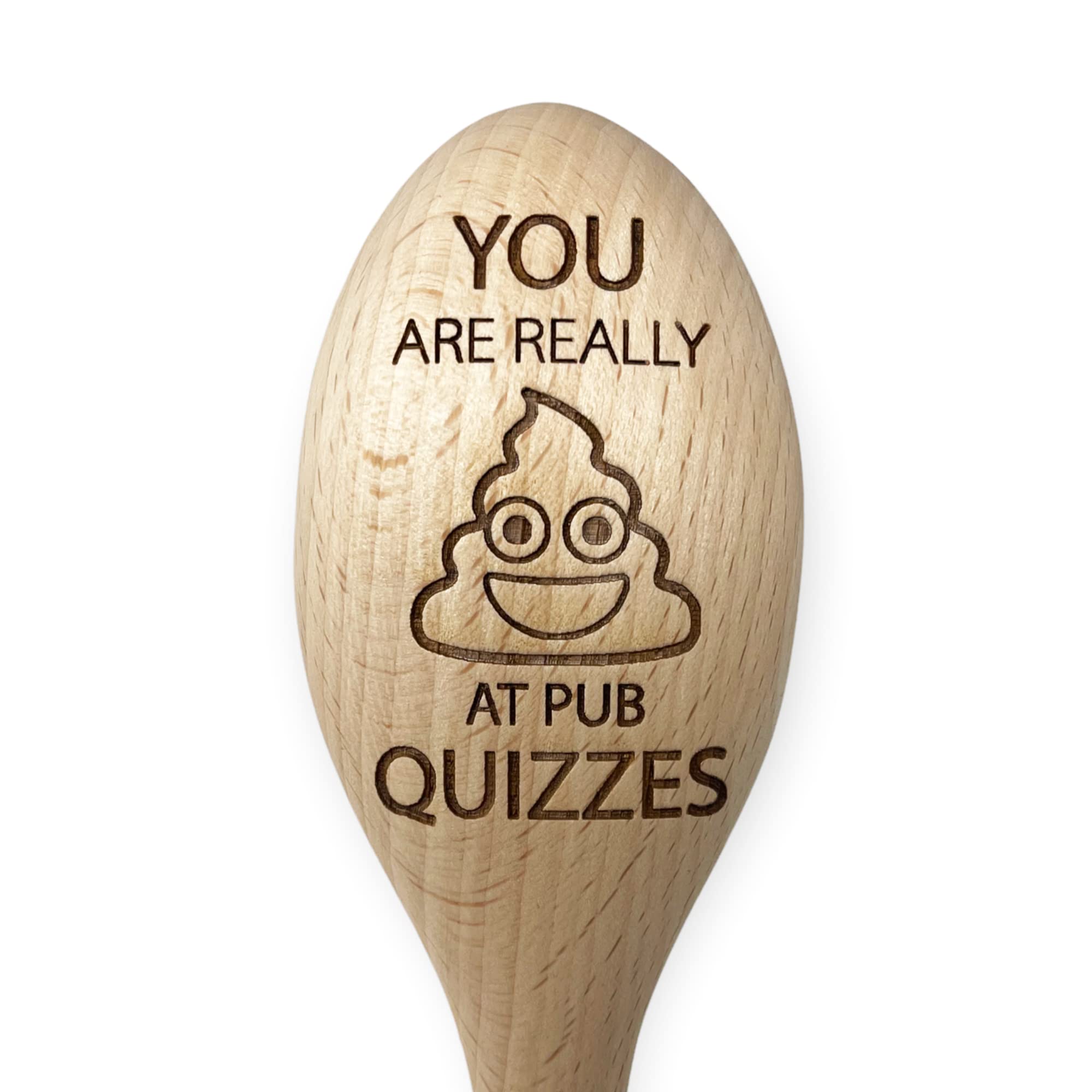 Novelty Pub Quiz Wooden Spoon Trophy Gift Loser Booby Prize