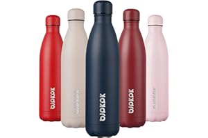 BJPKPK Stainless Steel Water Bottles -25oz/750ml -Insulated Water bottles,Sports water bottles Keep cold for 24 Hours and hot for 12 Hours,BPA Free water bottles-Navy blue