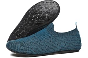 ZhaaDee Womens Mens Slippers with Rubber Sole Ultra-Lightweight House Slipper Socks Around House Shoes Non Slip Indoor&Outdoor