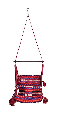 Porwal HSK-2020-RedBlueCream Hammock (Multi-colored)