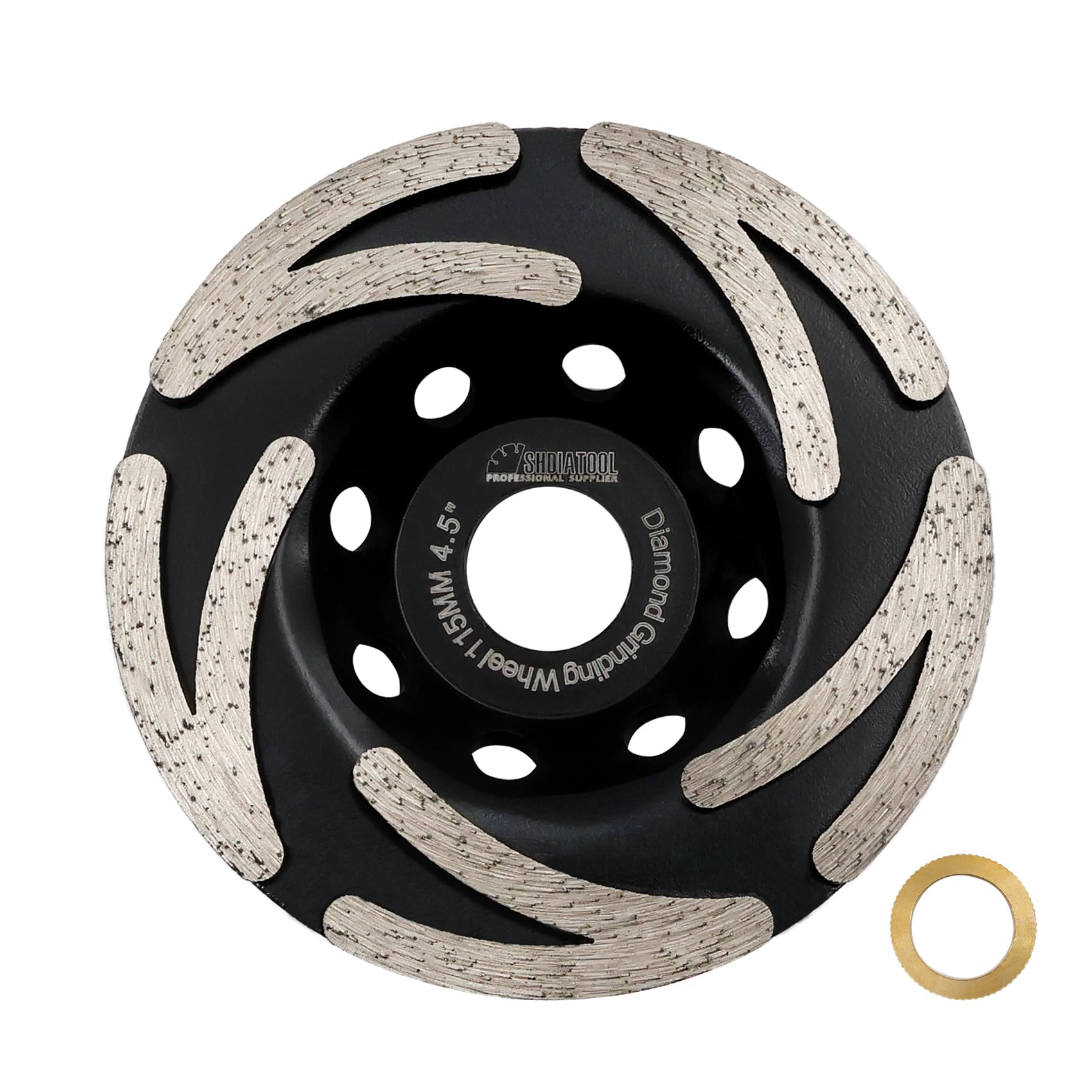 SHDIATOOL Diamond Grinding Cup Wheel 115mm / 4.5 Inch sintering cyclone for Marble Concrete Masonry Granite