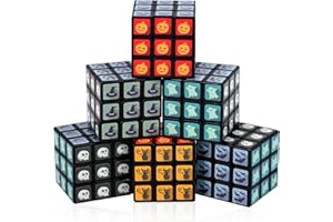 JOLLYFUN 24 Pack Halloween Mini Cube Set, 1.18 Inch 3x3x3 Bulk Mini Cube Puzzles, Halloween Party Favors, Non-Candy Treats, Classroom Prizes, Goodie Bag Stuffers for Kids
